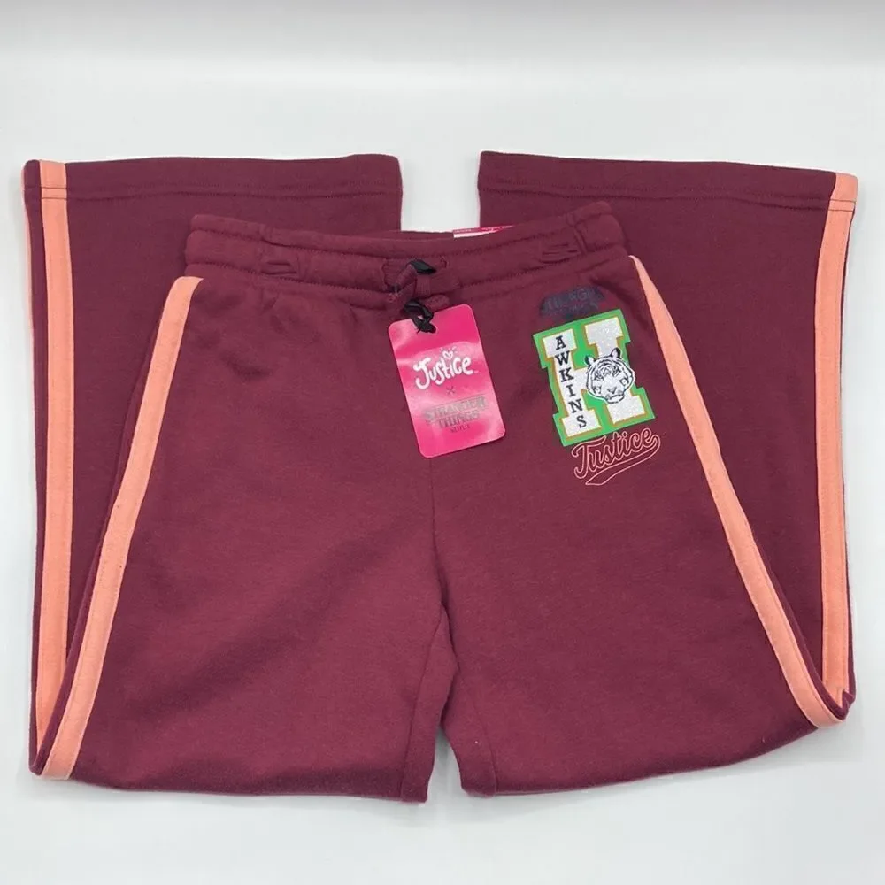 Justice Girls x Stranger Things Wide Leg Fleece Sweatpant Size XS 5/6